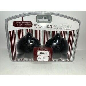 FASHIONATION IPOD/MP3 STEREO SPEAKERS BLACK COLOR NEW IN BOX